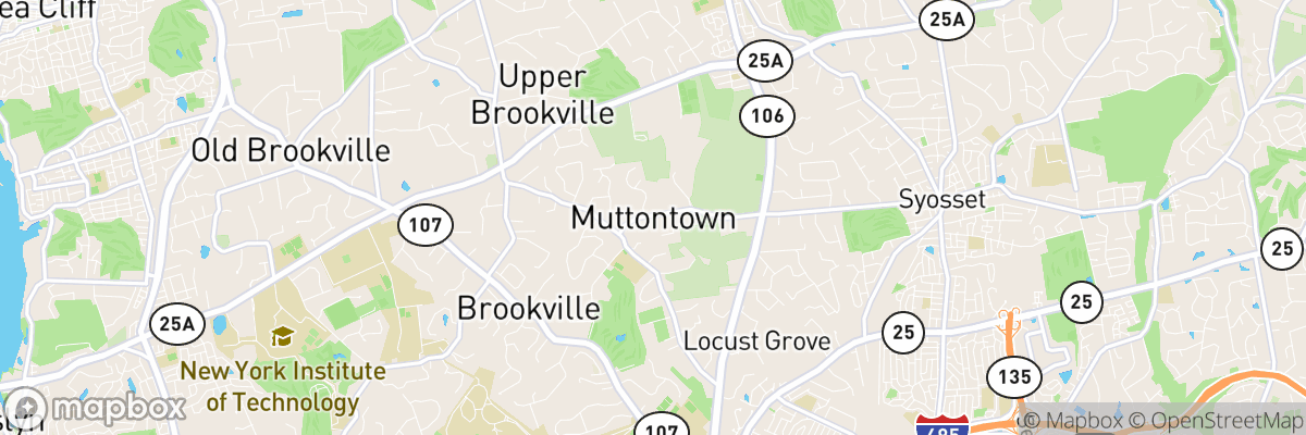 Muttontown, New York map