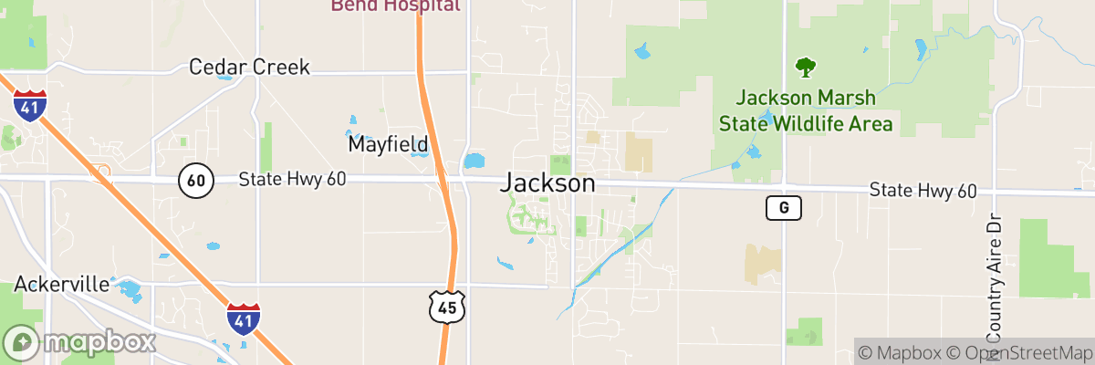 Jackson, Wisconsin map