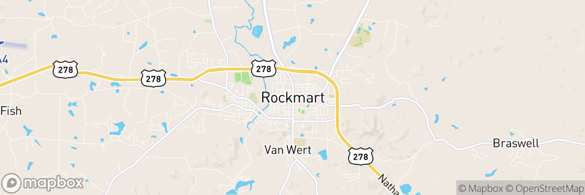 Rockmart, Georgia map