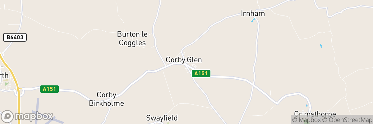 Corby Glen, England map