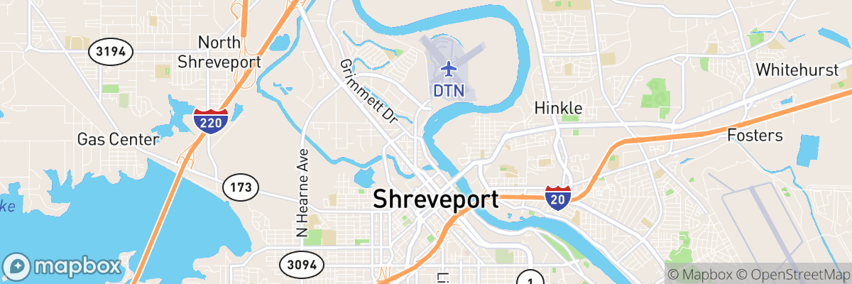 Shreveport, Louisiana map