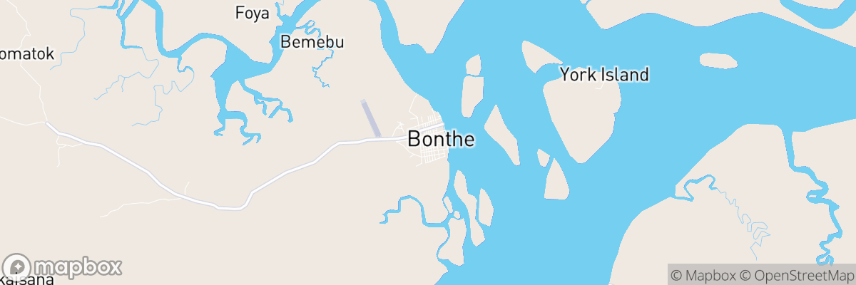 Bonthe, Southern Province map