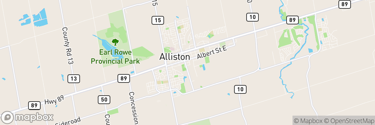 Alliston, Ontario map