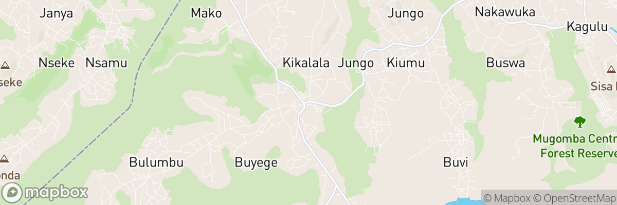 Kasanje, Central Region map