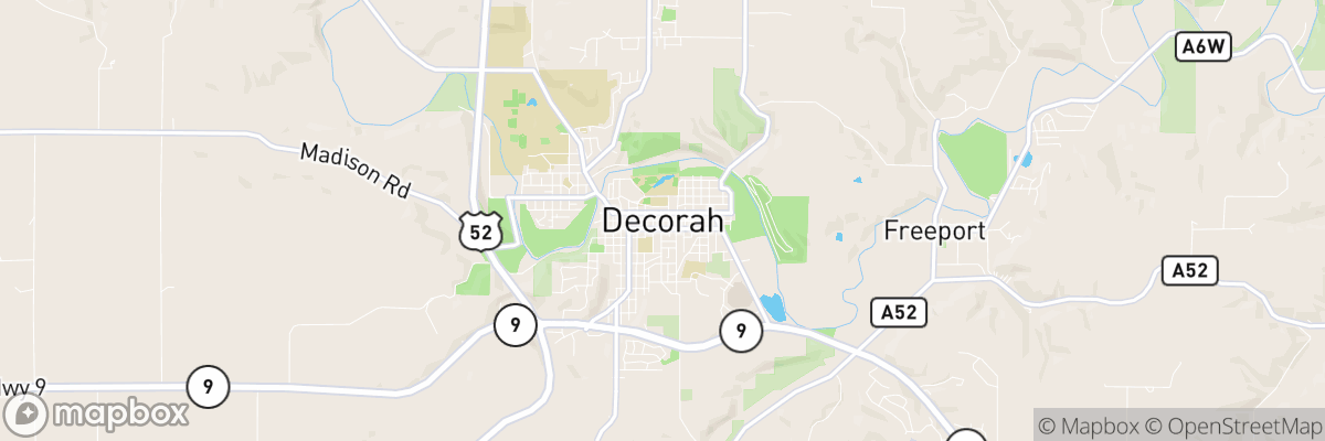 Decorah, Iowa map