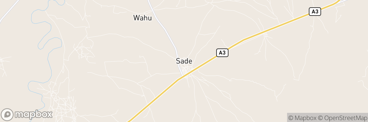 Sade, Bauchi State map