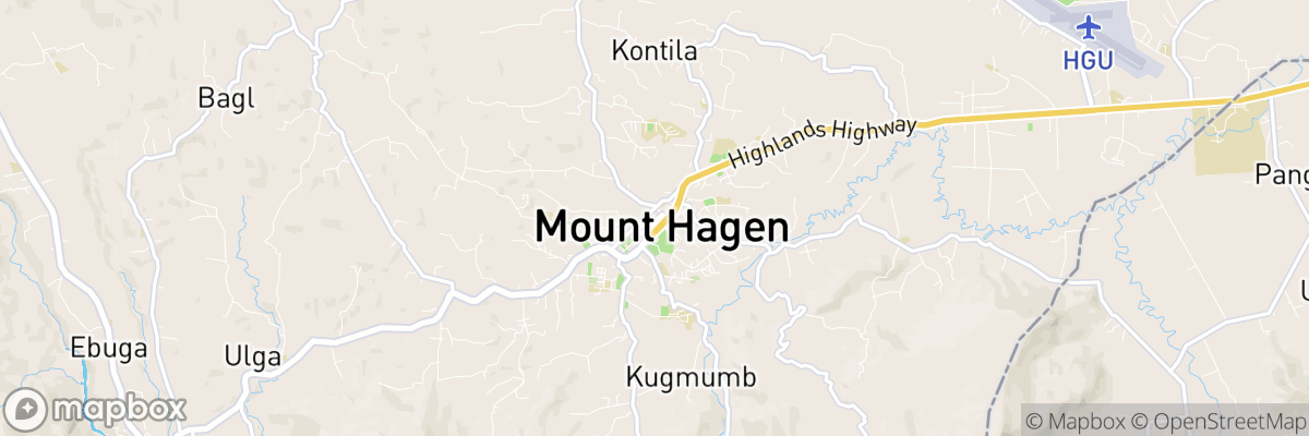 Mount Hagen, Western Highlands Province map