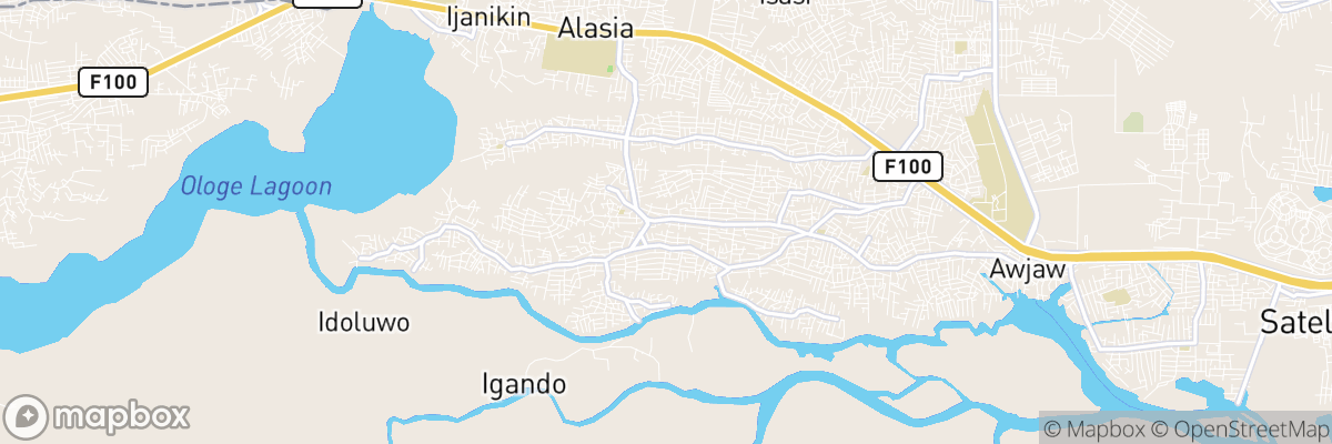 Ojo, Lagos State map