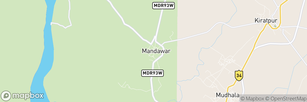 Mandāwar, Uttar Pradesh map