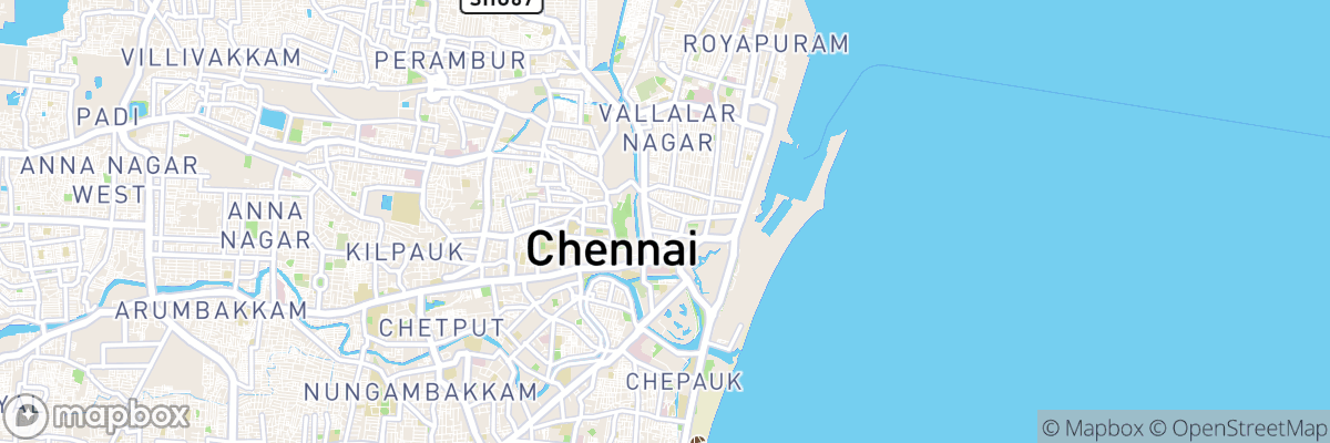 Chennai, Tamil Nādu map