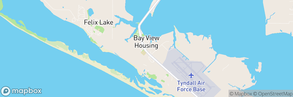 Tyndall Air Force Base, Florida map