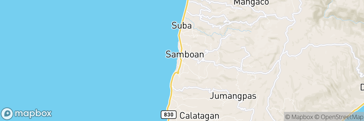 Samboan, Central Visayas map