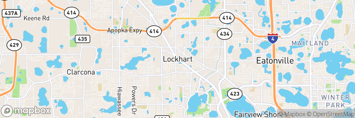 Lockhart, Florida map