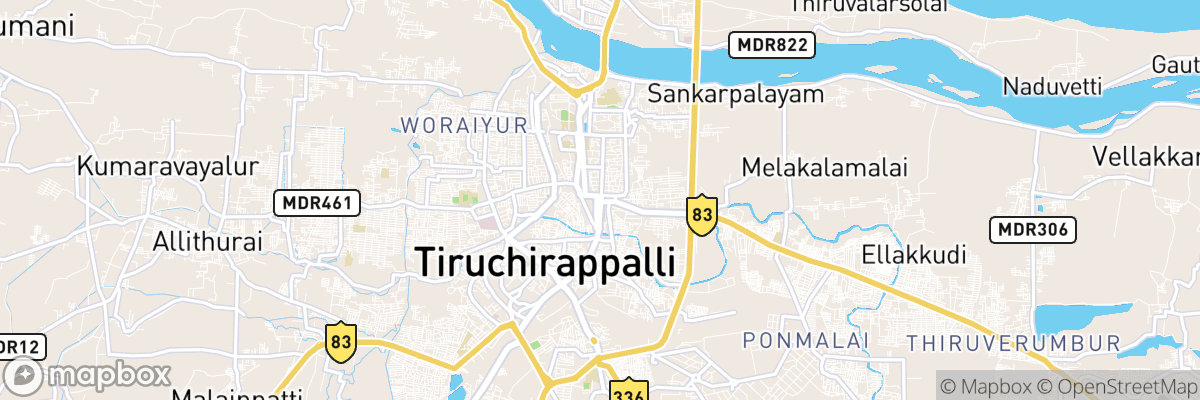 Tiruchirappalli, Tamil Nādu map