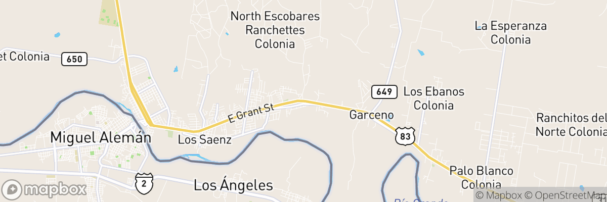 Escobares, Texas map