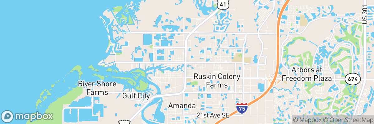 Ruskin, Florida map