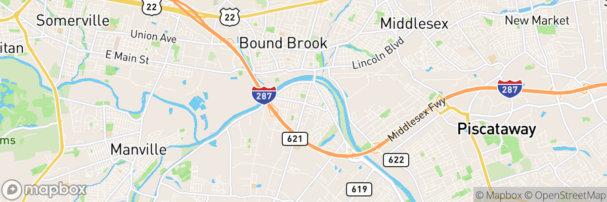 South Bound Brook, New Jersey map