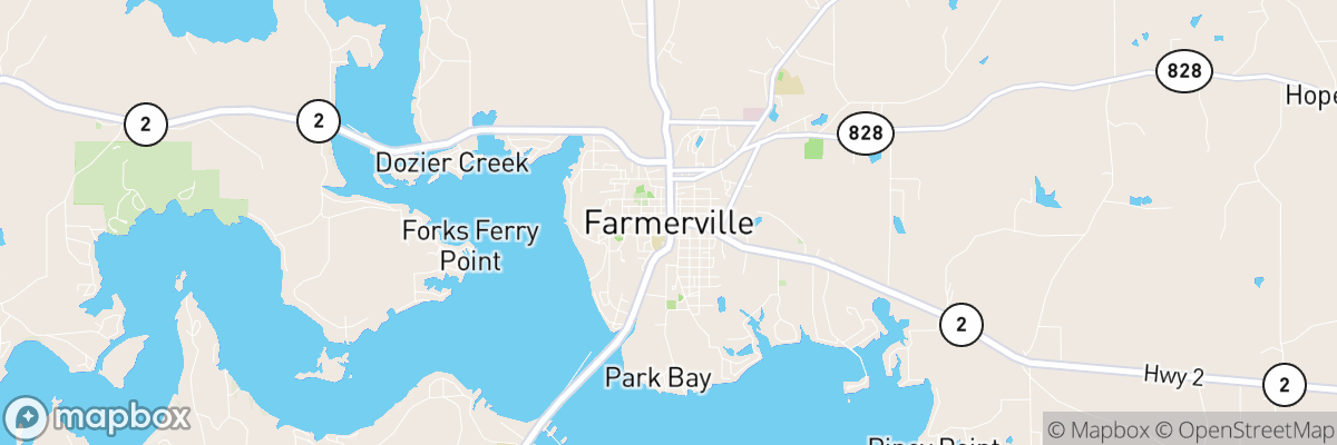 Farmerville, Louisiana map