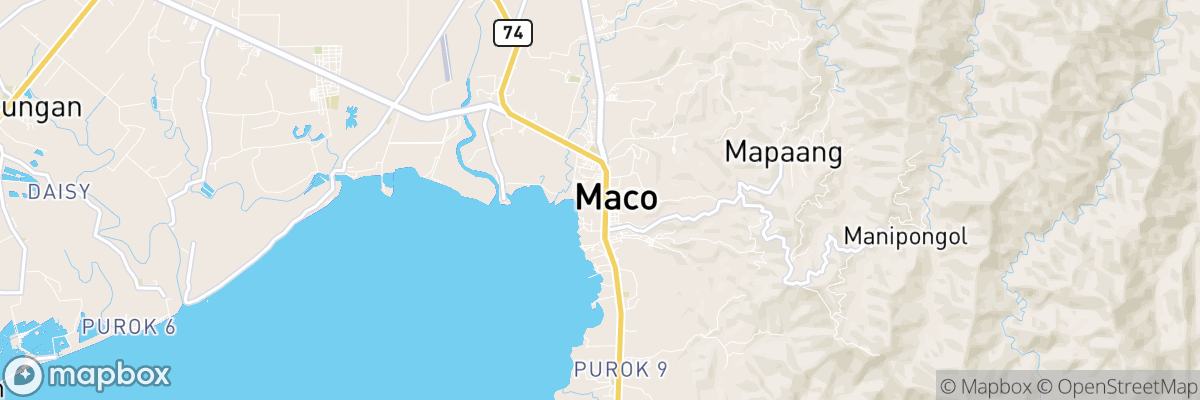 Maco, Davao map