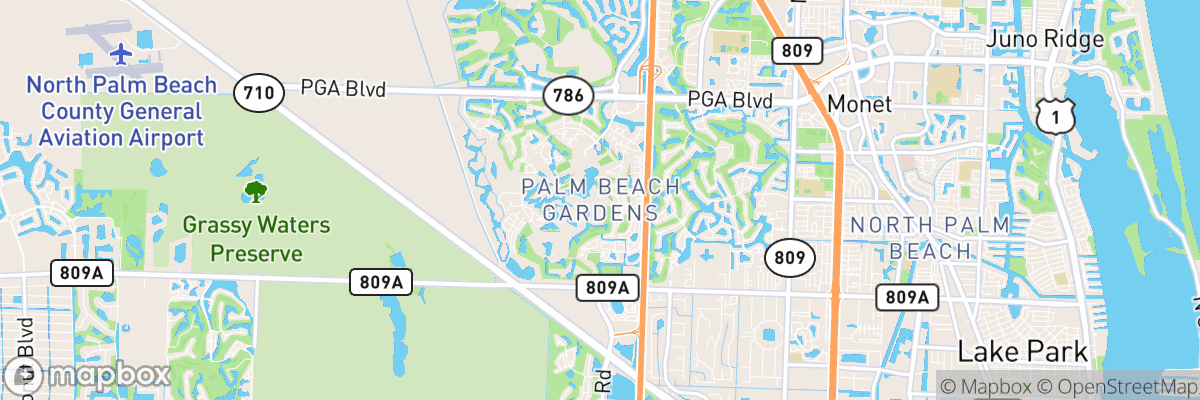 Palm Beach Gardens, Florida map