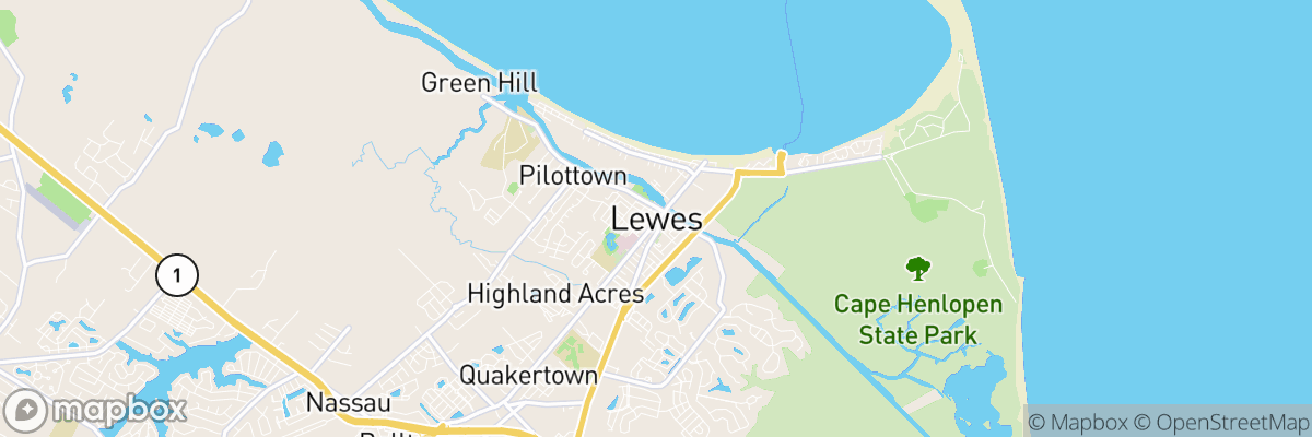 Lewes, Delaware map