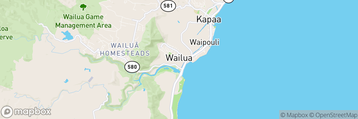 Wailua, Hawaii map