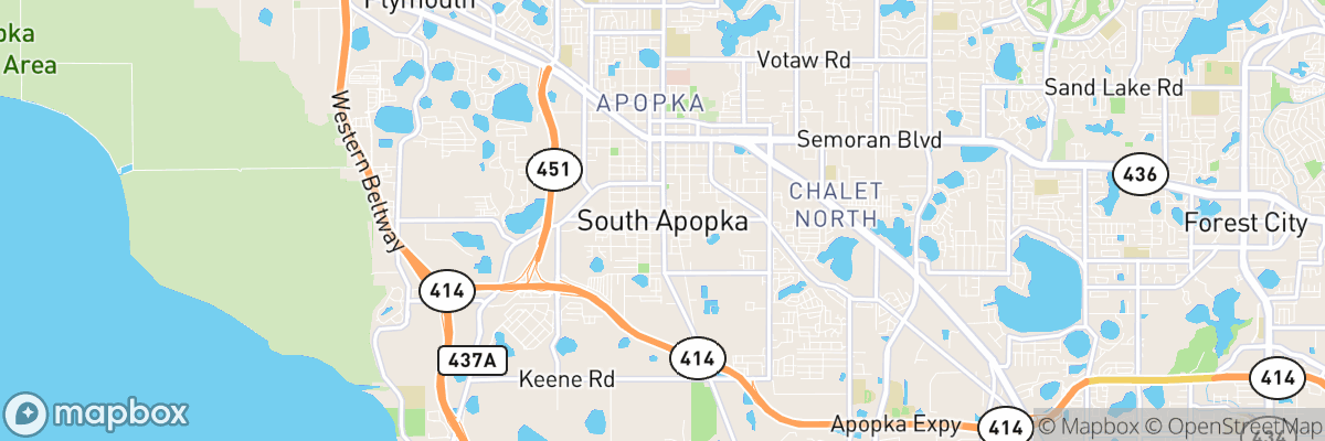 South Apopka, Florida map