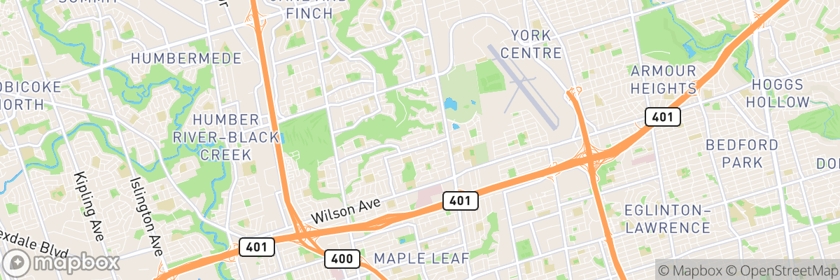 Downsview-Roding-CFB, Ontario map