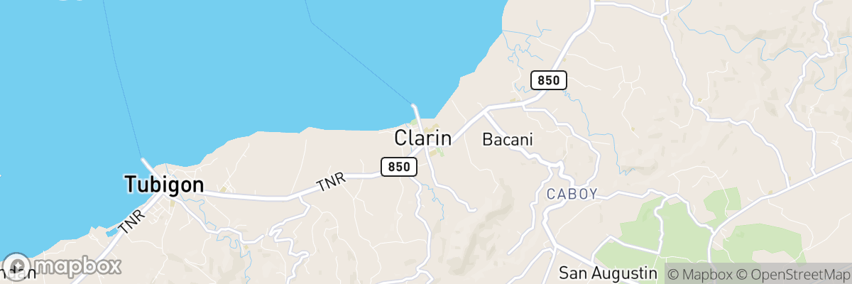 Clarin, Central Visayas map