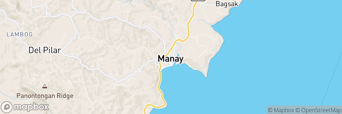 Manay, Davao map