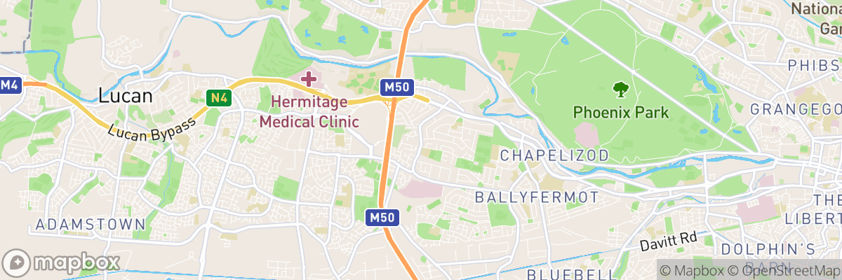 Palmerstown, Leinster map