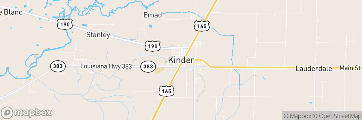 Kinder, Louisiana map