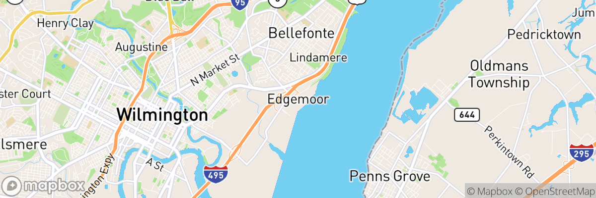 Edgemoor, Delaware map