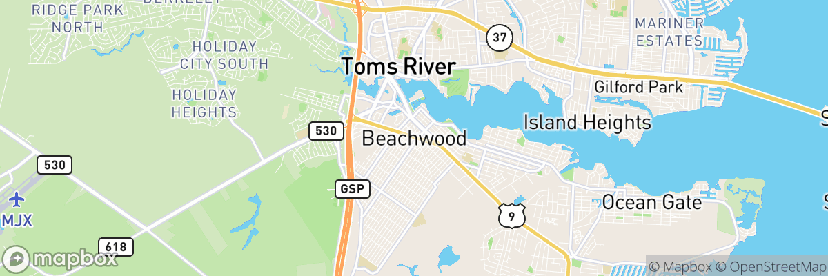 Beachwood, New Jersey map