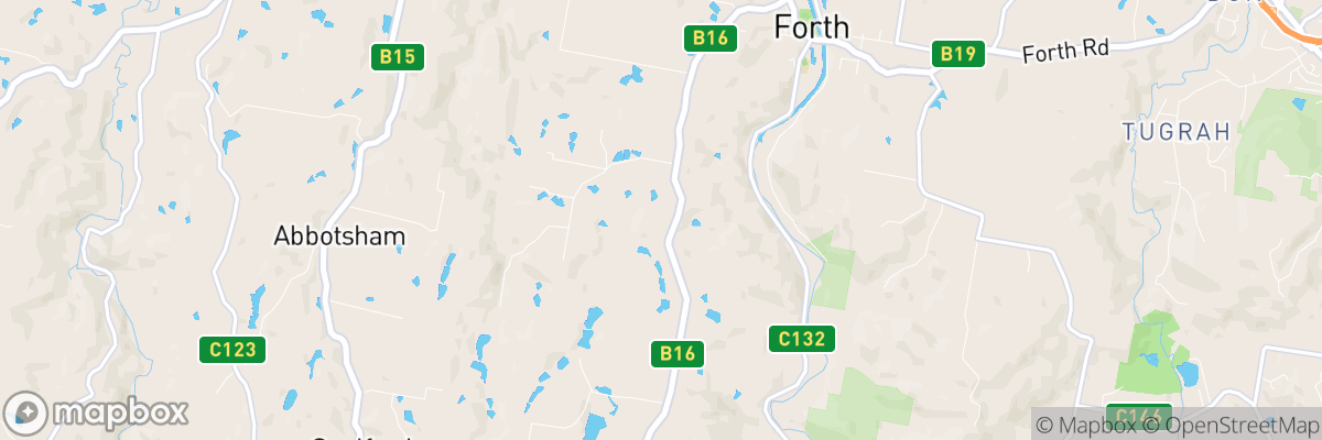 Forth, Tasmania map