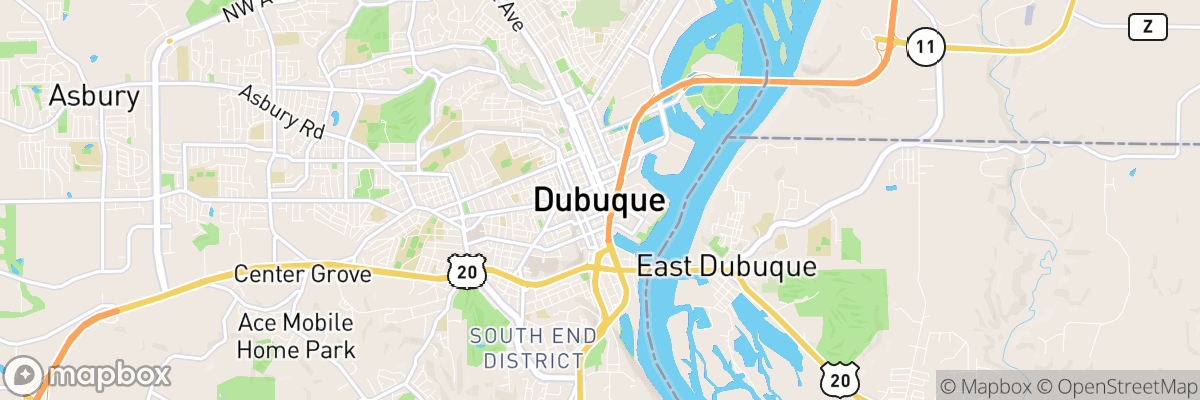 Dubuque, Iowa map