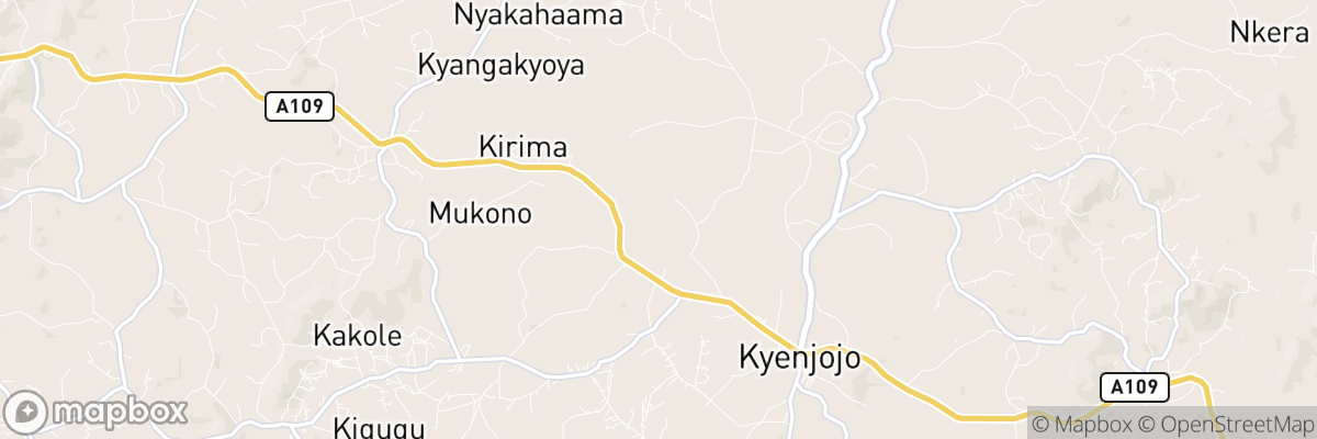 Kyenjojo, Western Region map