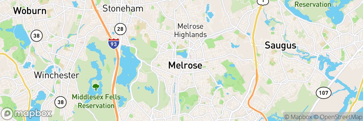 Melrose, Massachusetts map