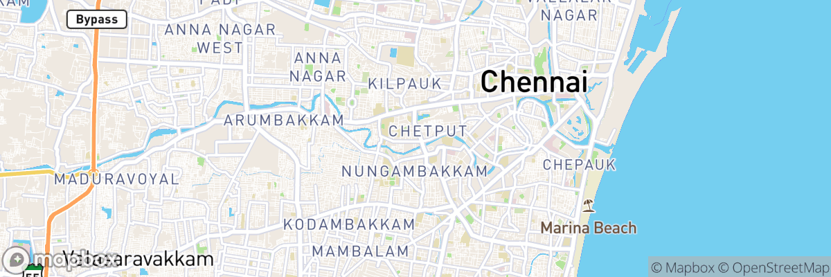 Chetput, Tamil Nādu map