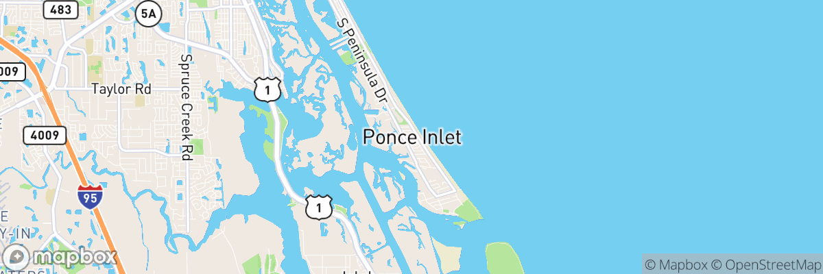 Ponce Inlet, Florida map