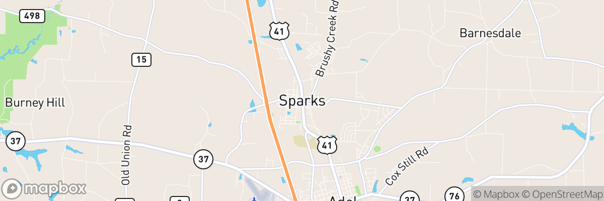 Sparks, Georgia map