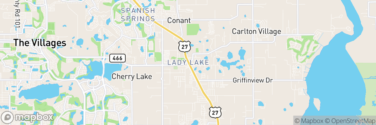 Lady Lake, Florida map