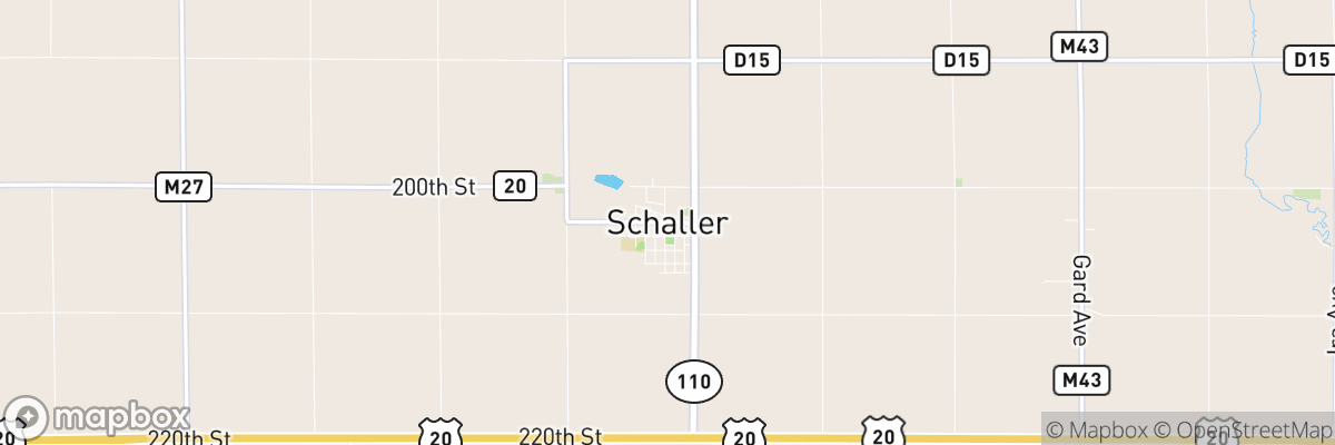 Schaller, Iowa map