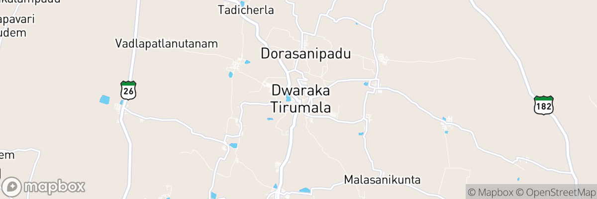 Dwāraka Tirumala, Andhra Pradesh map