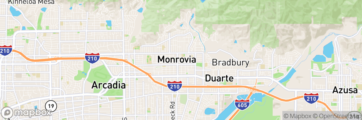 Monrovia, California map