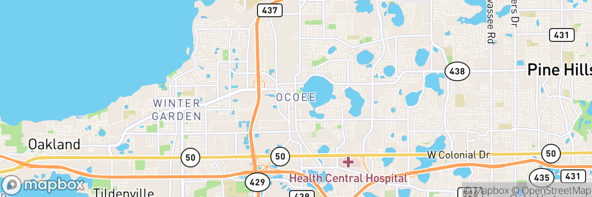 Ocoee, Florida map