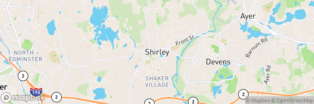 Shirley, Massachusetts map