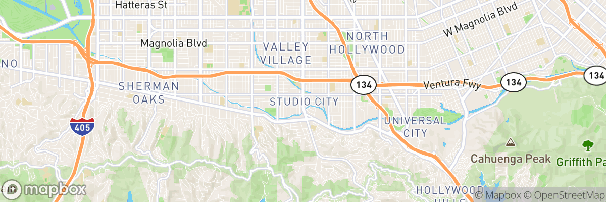 Studio City, California map