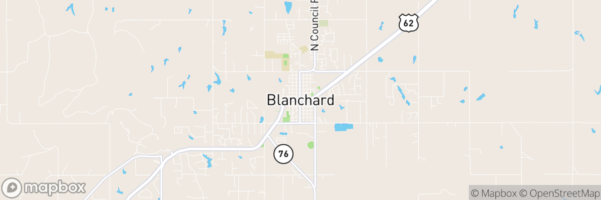 Blanchard, Oklahoma map