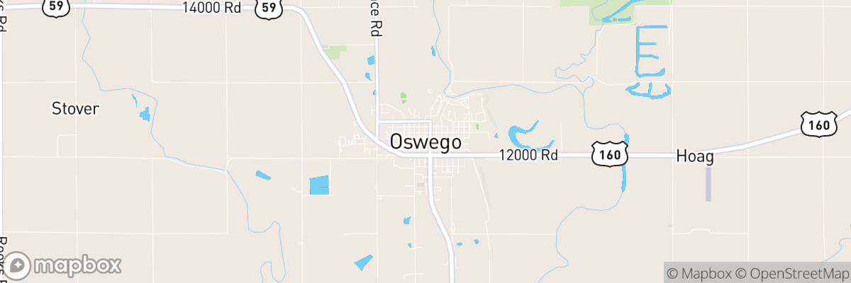 Oswego, Kansas map